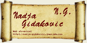 Nadja Gidaković vizit kartica